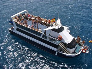 barca catamarano delfinis y ballenas in gran canaria